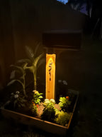 Cedar Post Mailbox with Planter/Rock Garden