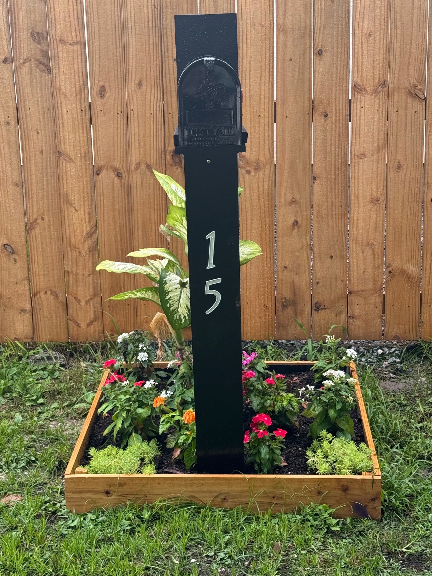 Modern Wood Plank Mailbox